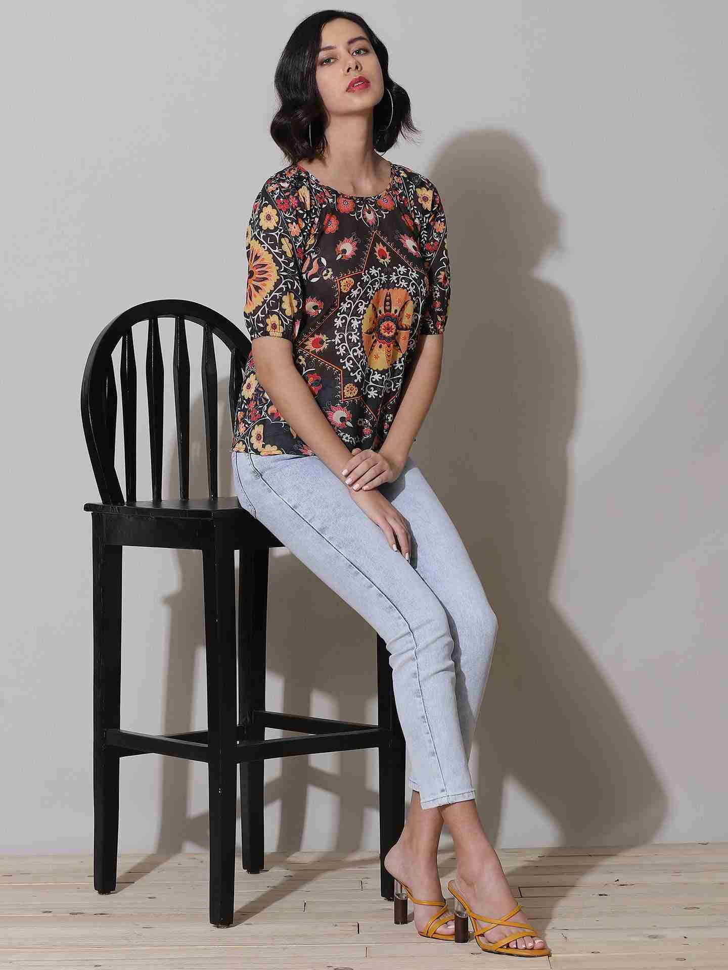 Black Suzani T-Shirt