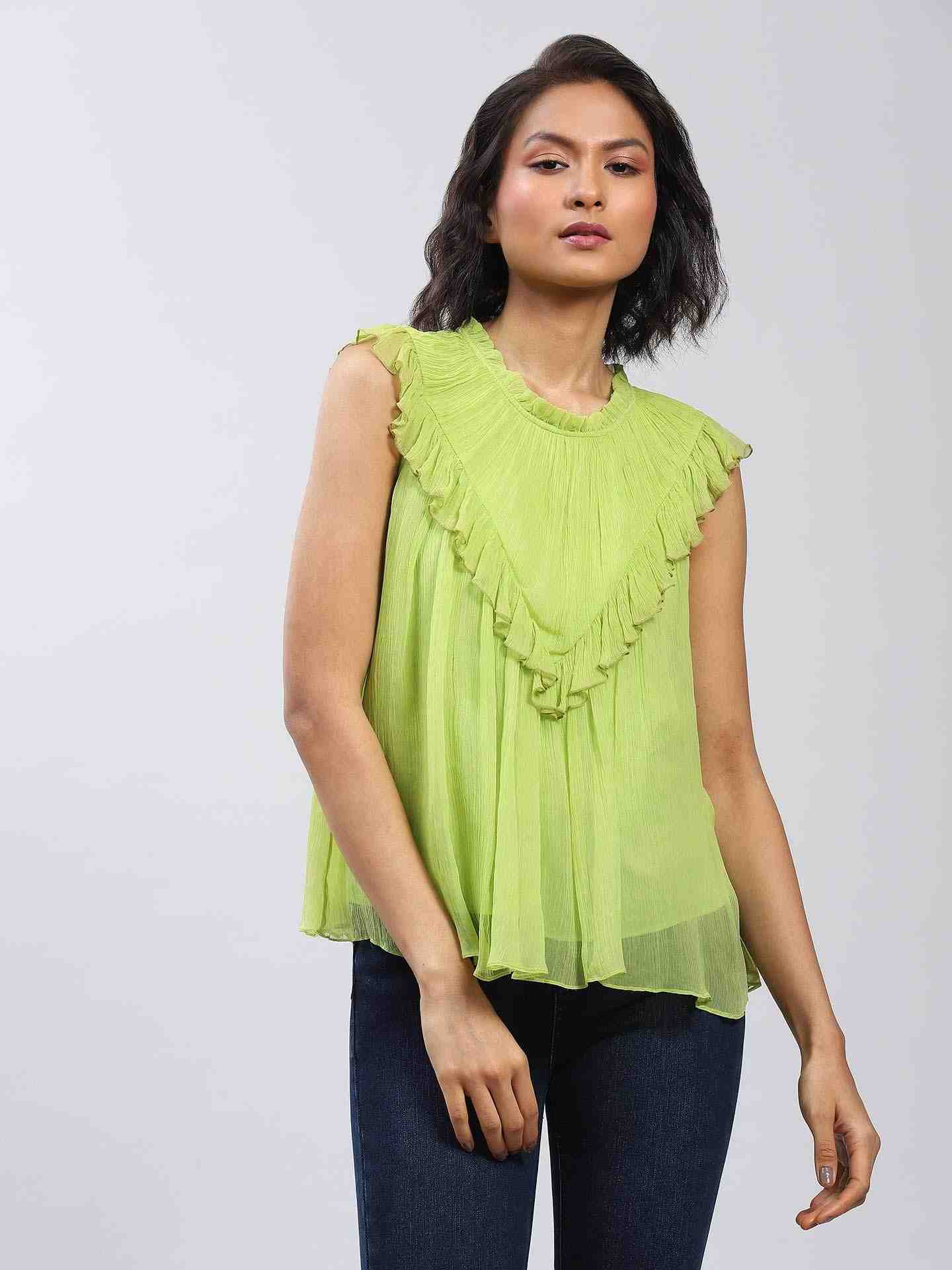 Bright Green Yazmin Top