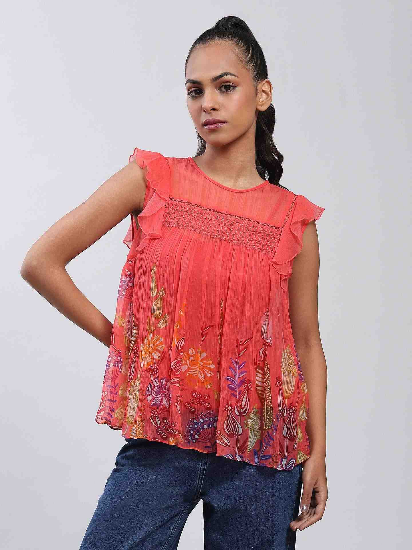 Coral Bluebell Flower Top