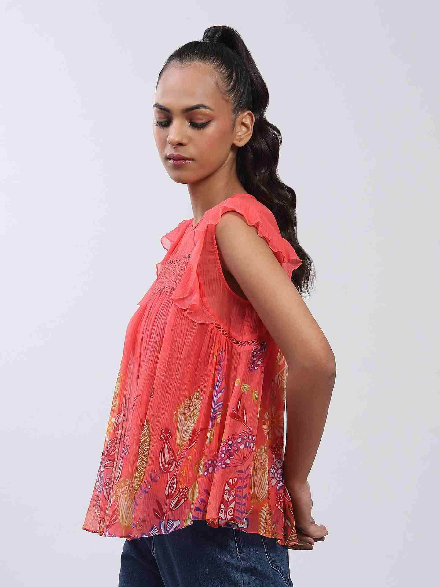 Coral Bluebell Flower Top
