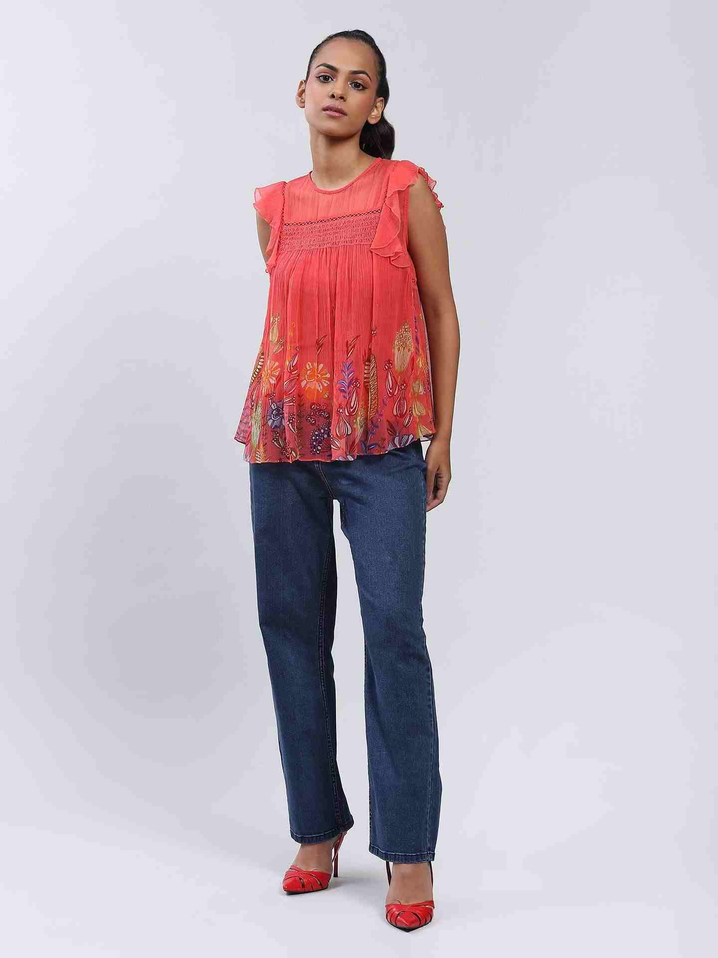 Coral Bluebell Flower Top