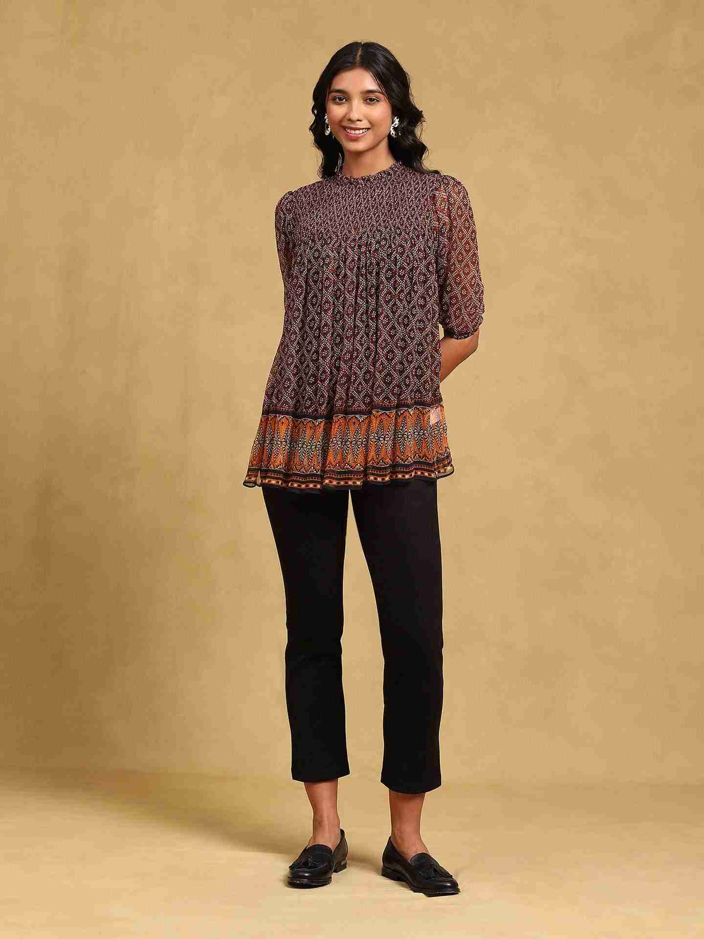 Brown Elliot Top