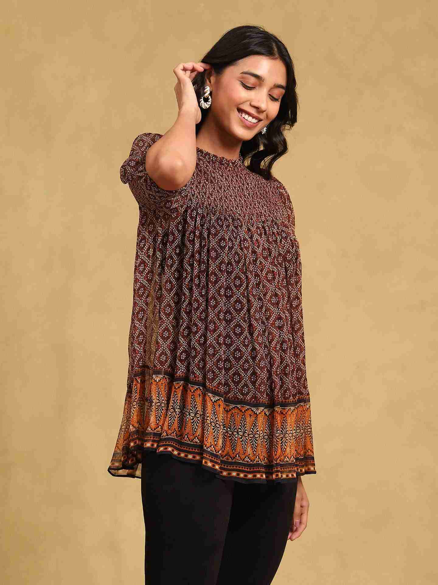 Brown Elliot Top