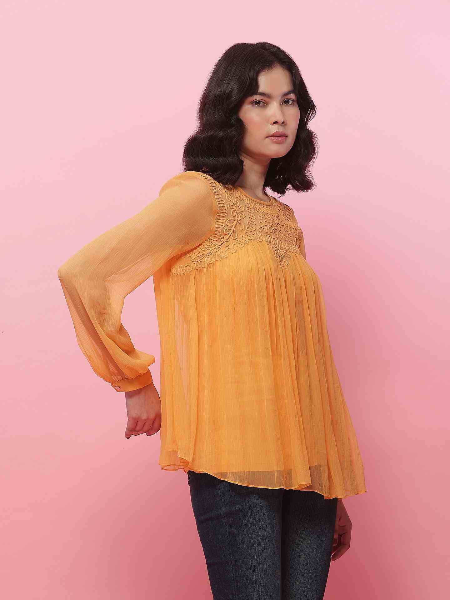 Pastel Orange Calev Tops