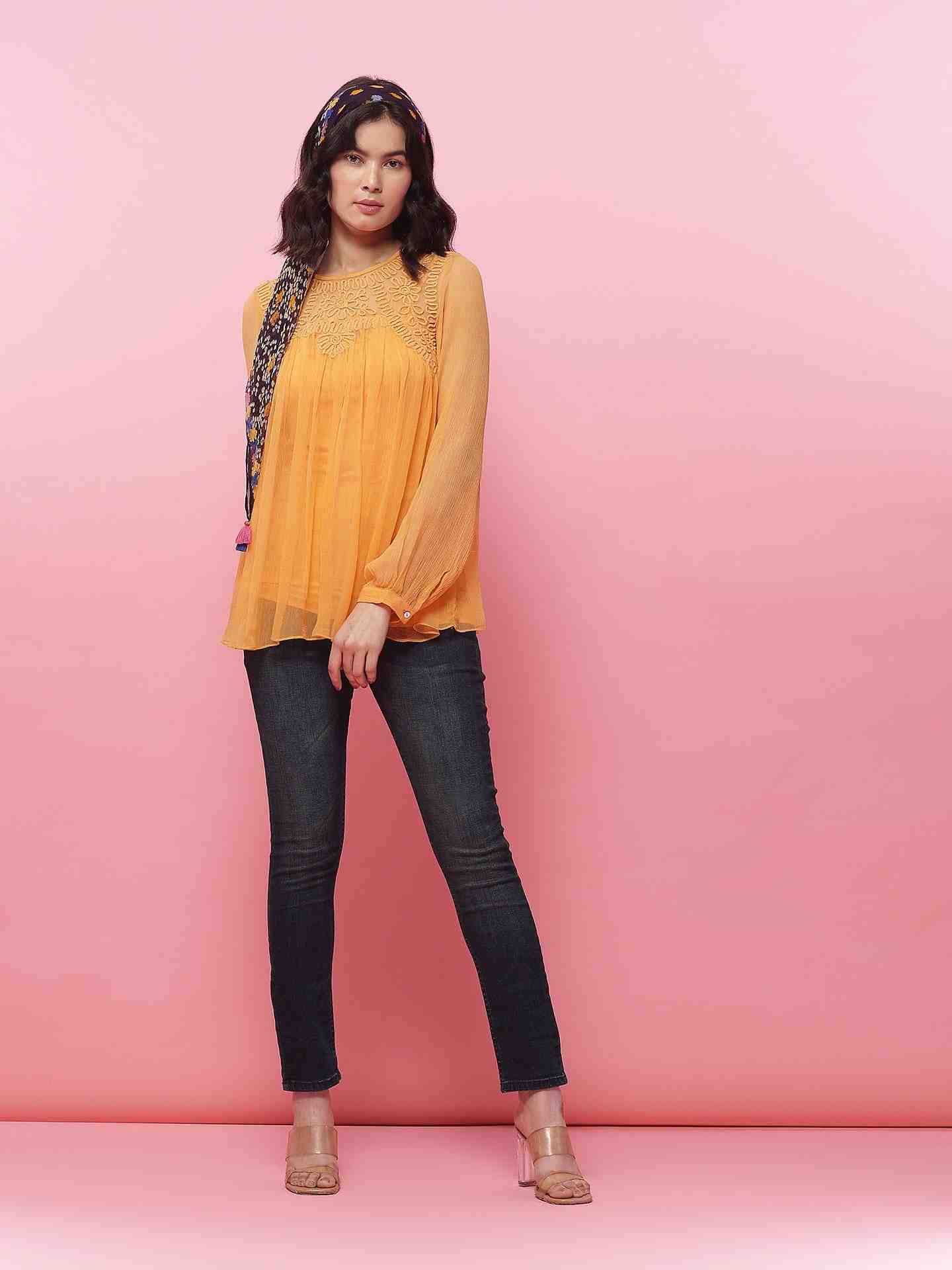 Pastel Orange Calev Tops