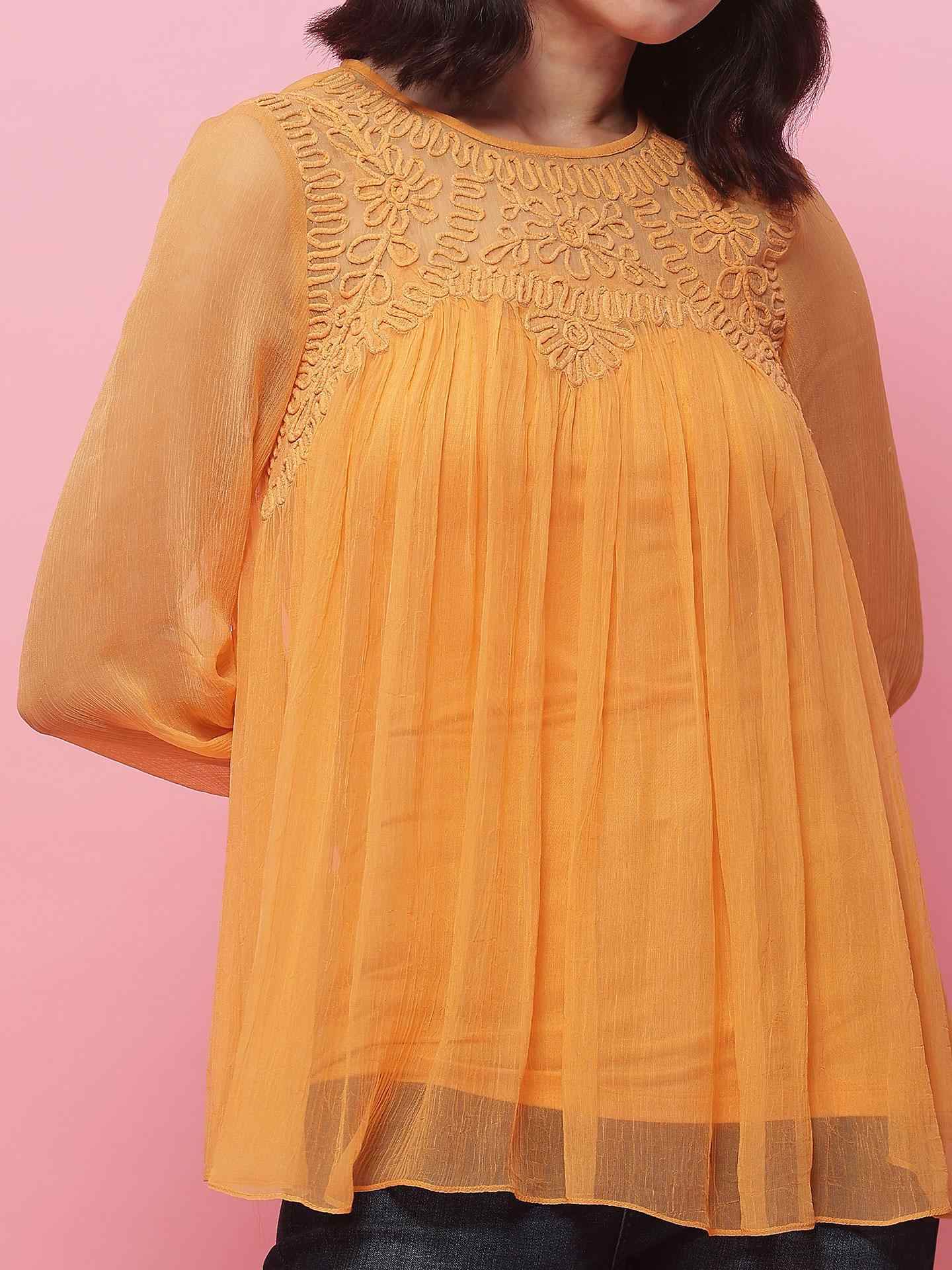 Pastel Orange Calev Tops