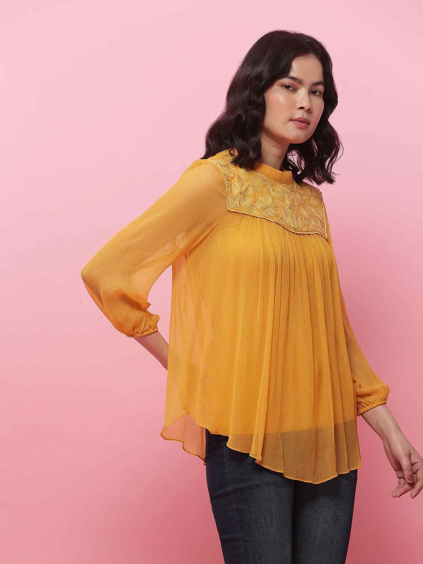 Mustard Alora Tops