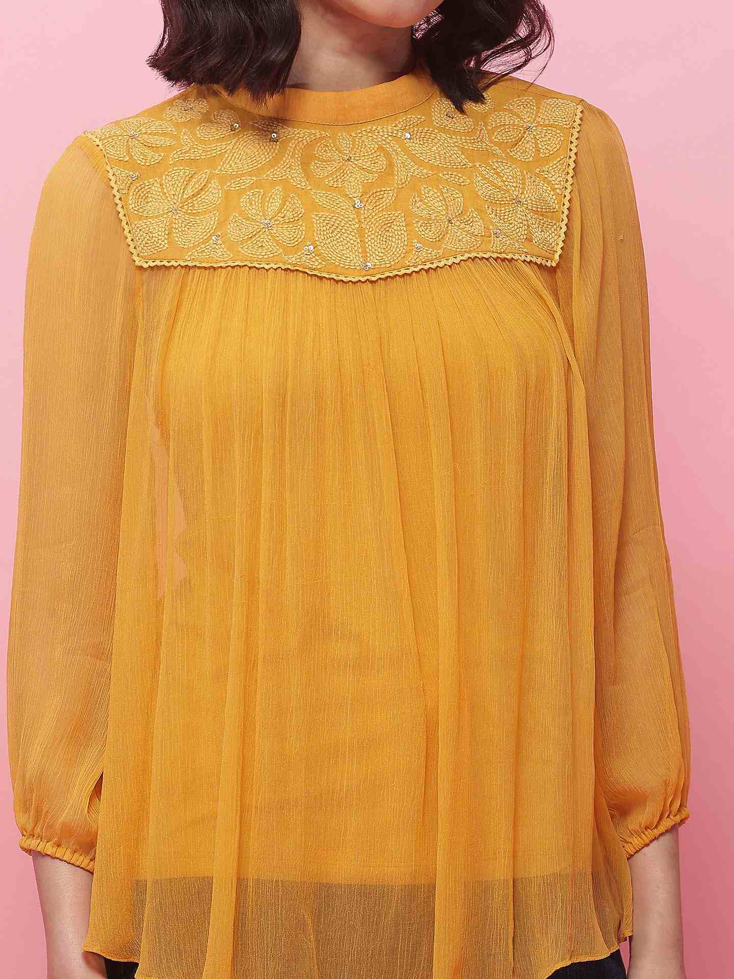 Mustard Alora Tops