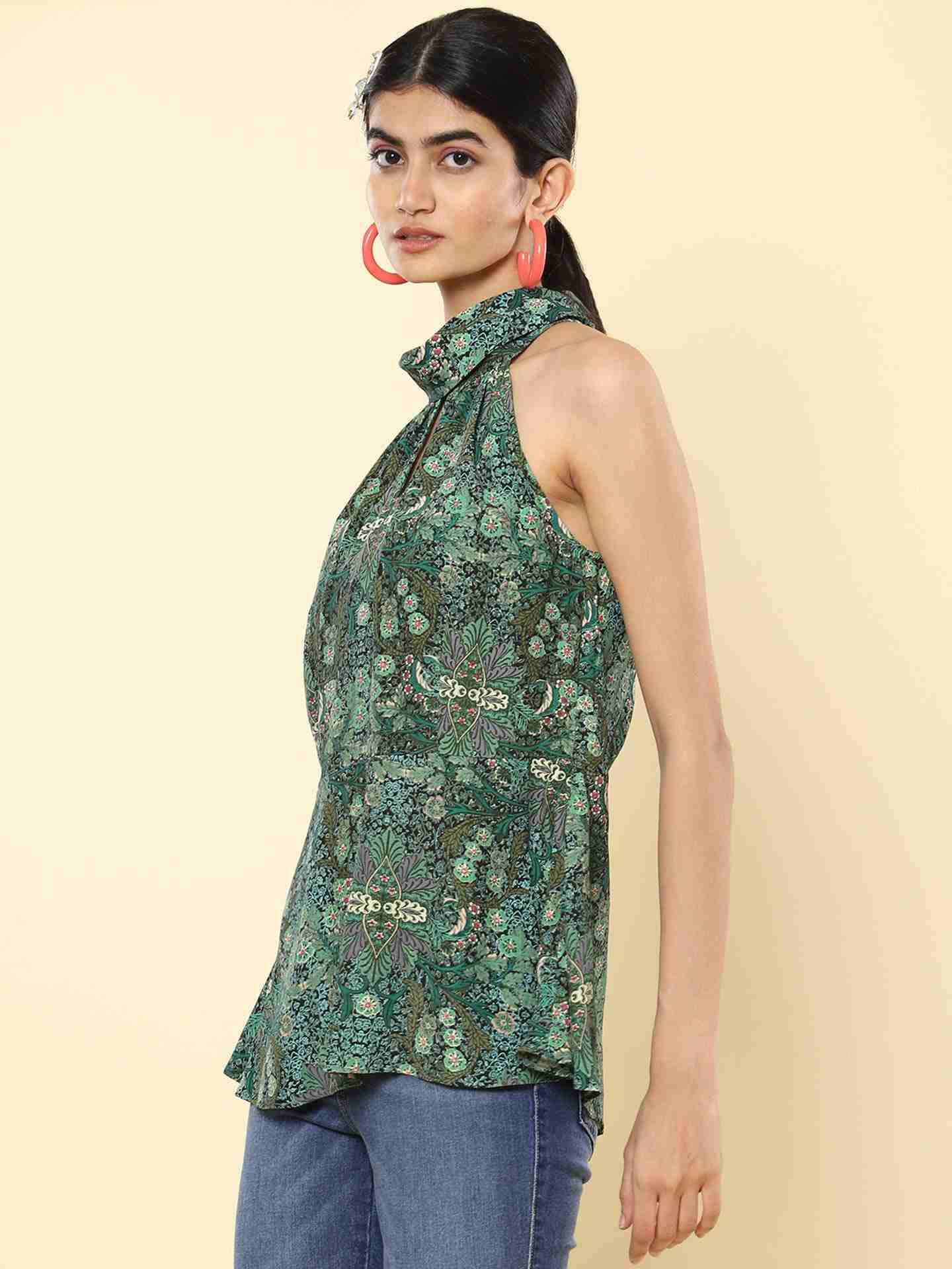 Green Prim Flower Top