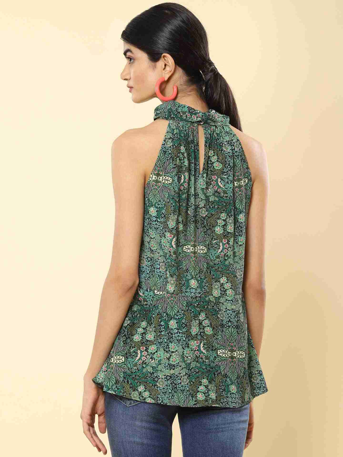 Green Prim Flower Top
