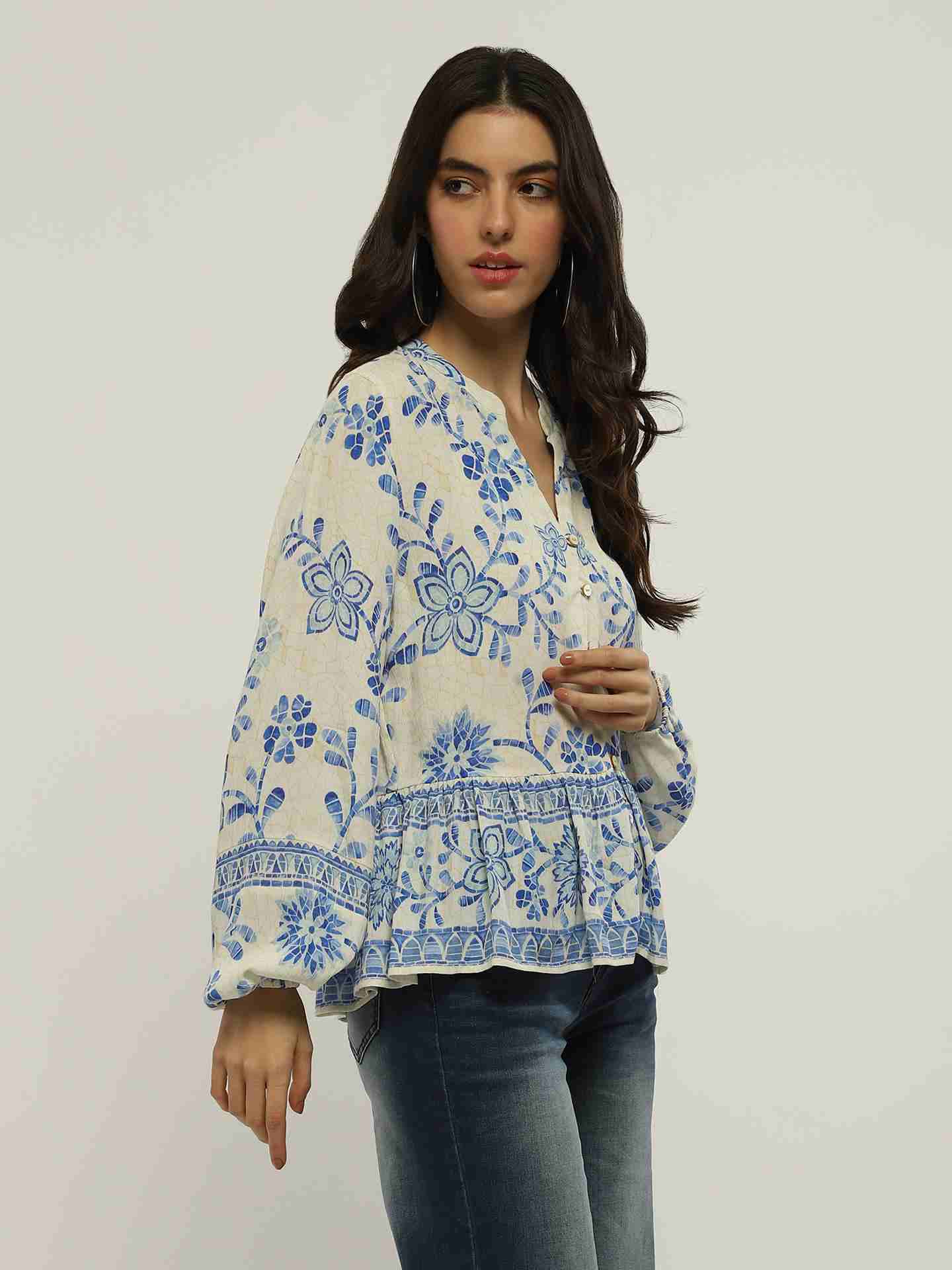 White Rosine Top
