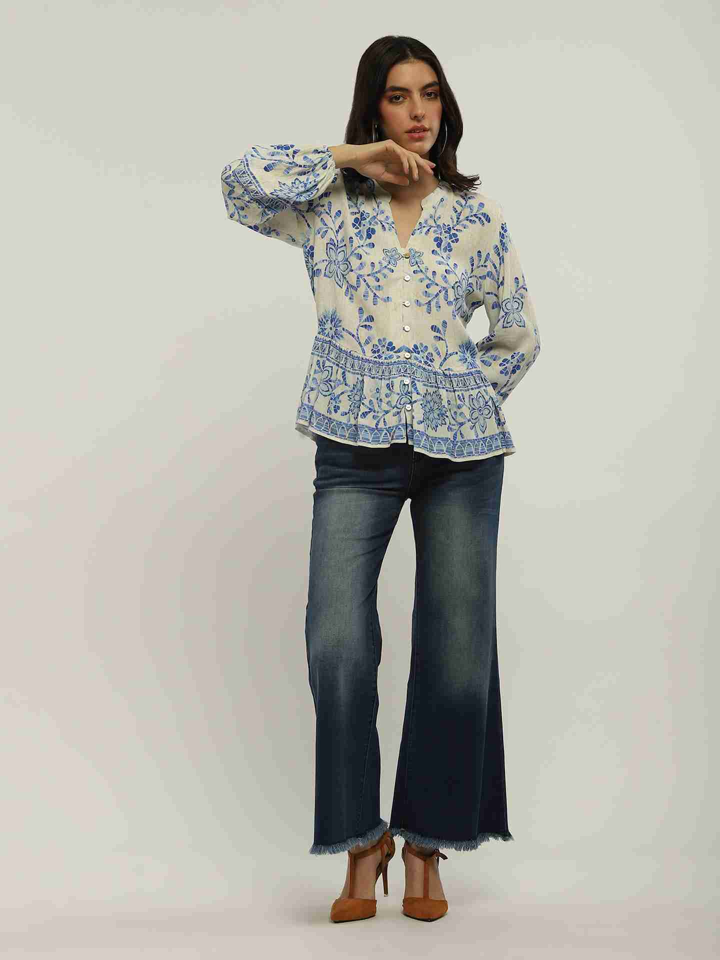 White Rosine Top