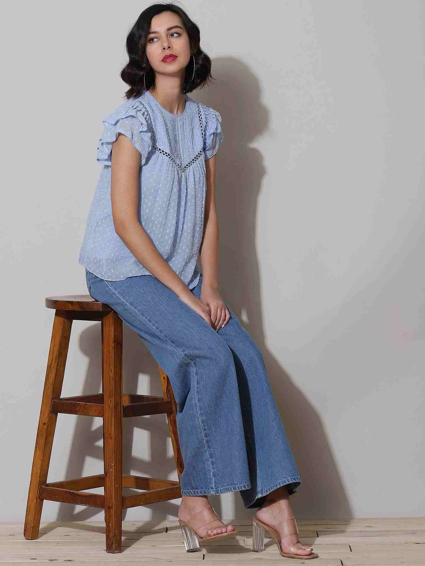 Powder Blue Isabelle Top