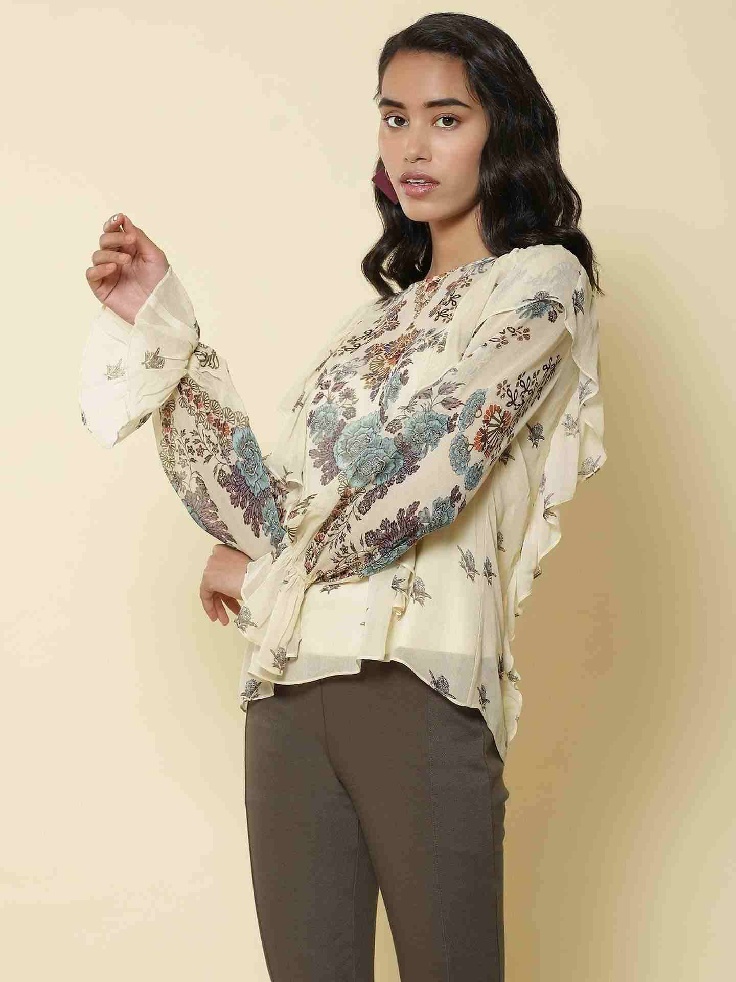 Ecru Vierra Peasant Top