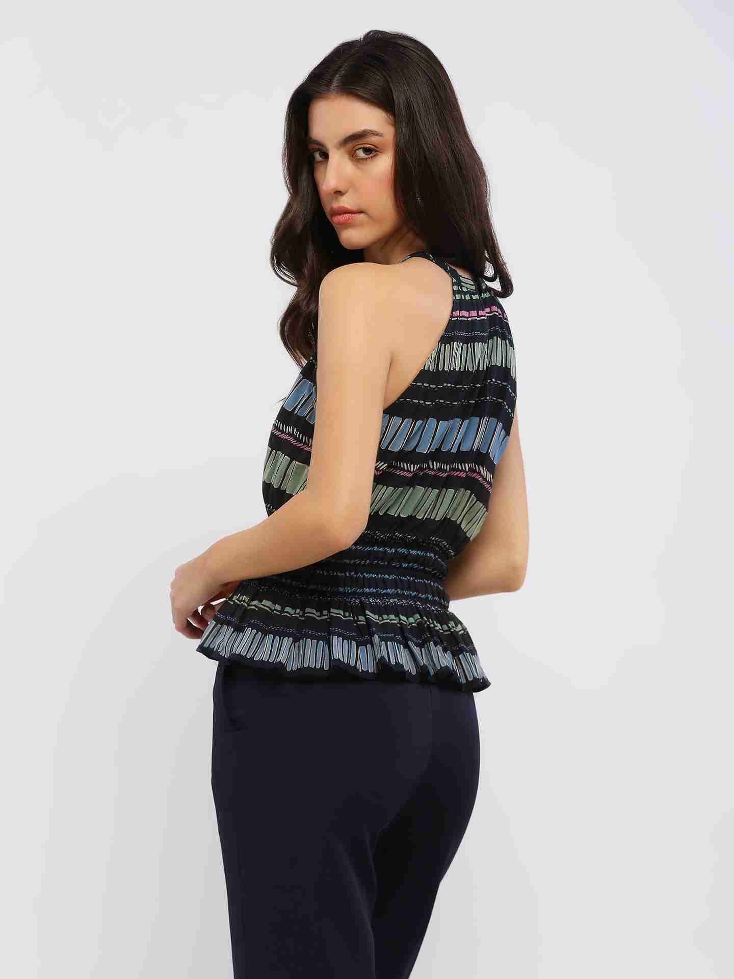 Blue Fashion Flair Top