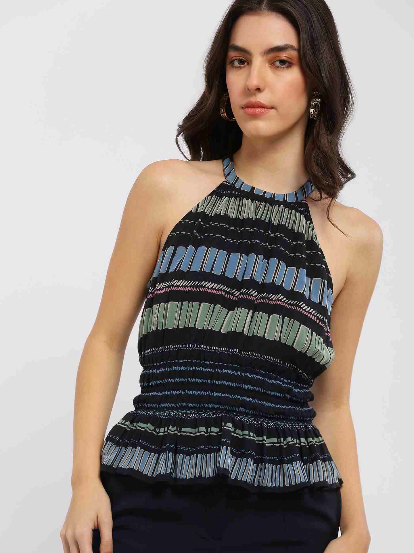 Blue Fashion Flair Top