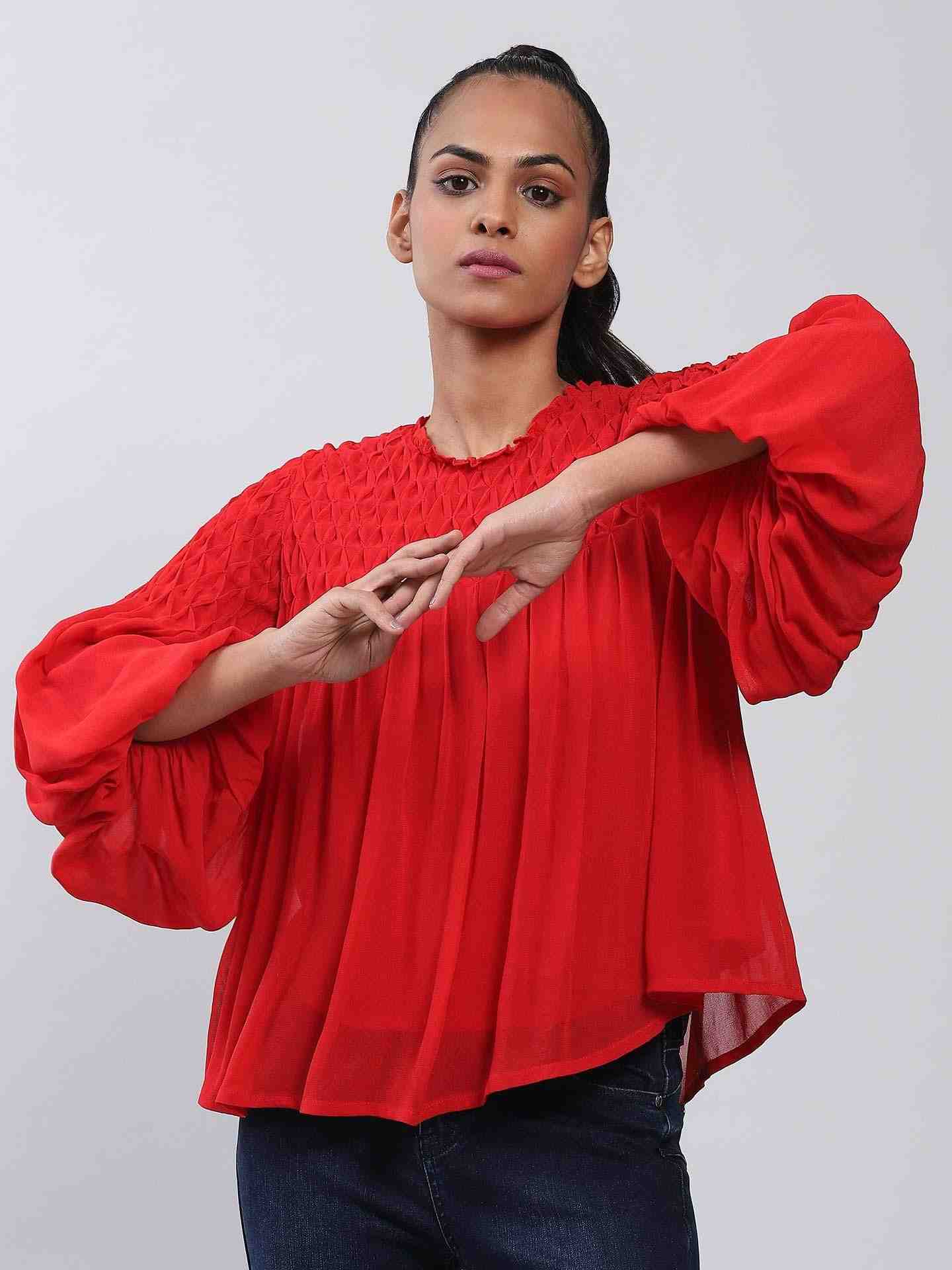 Red Camilla Boxy Top