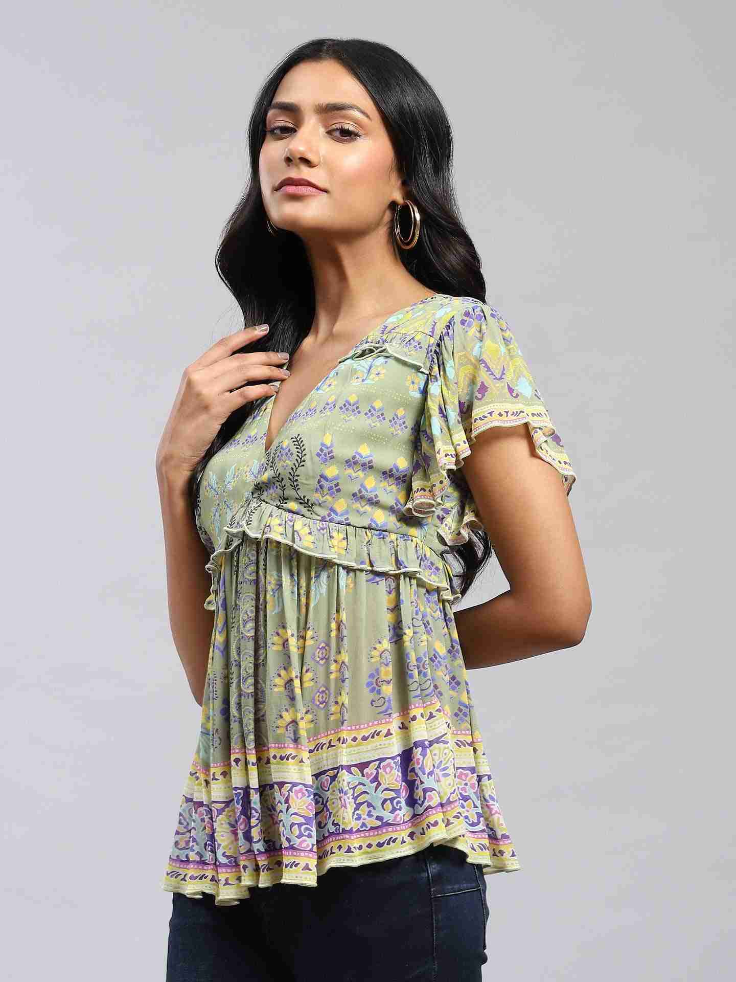 Green Casmere Top