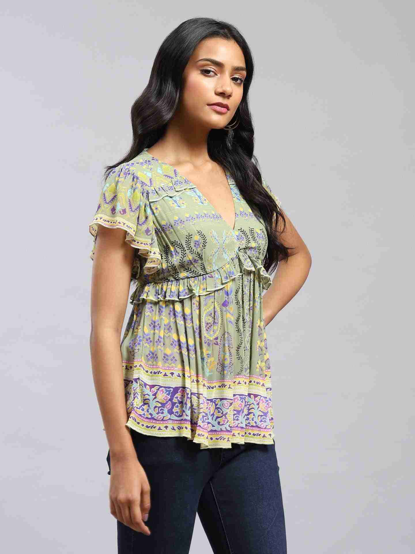 Green Casmere Top