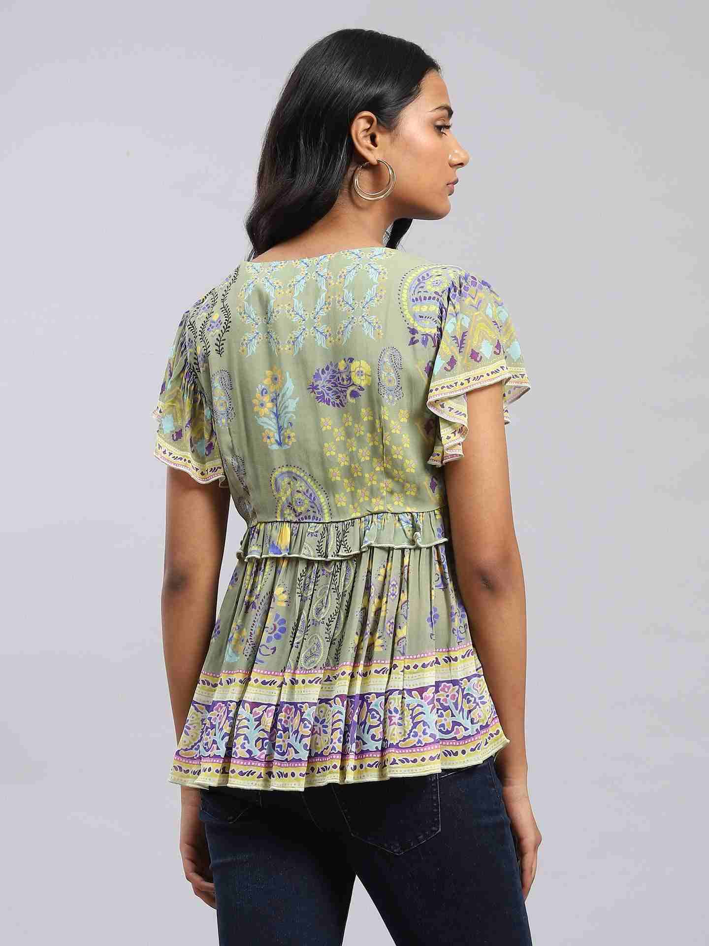 Green Casmere Top