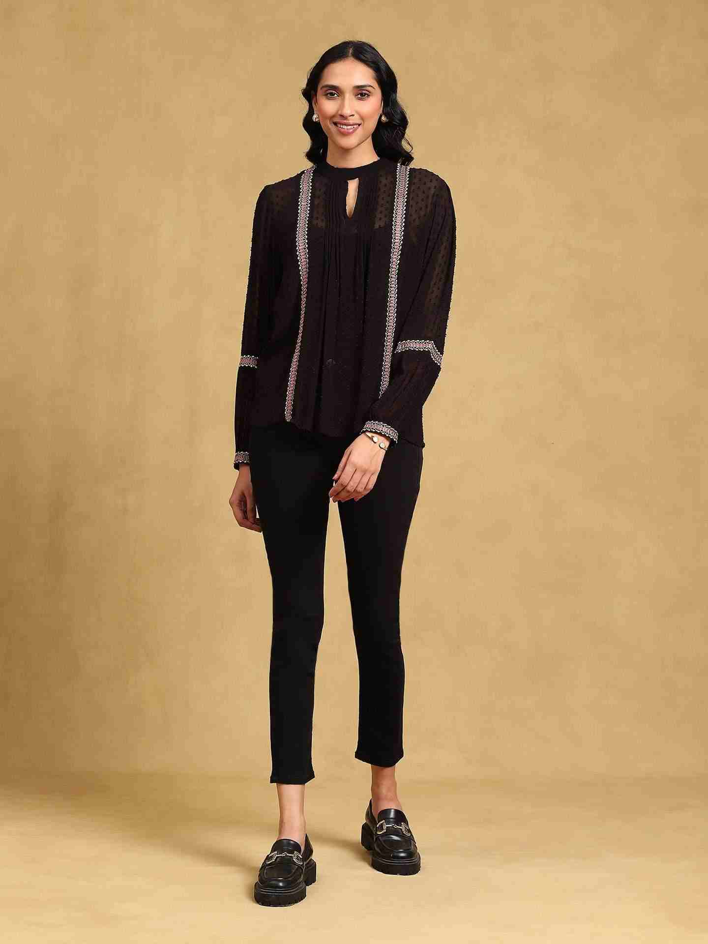 Black Brielle Shirts