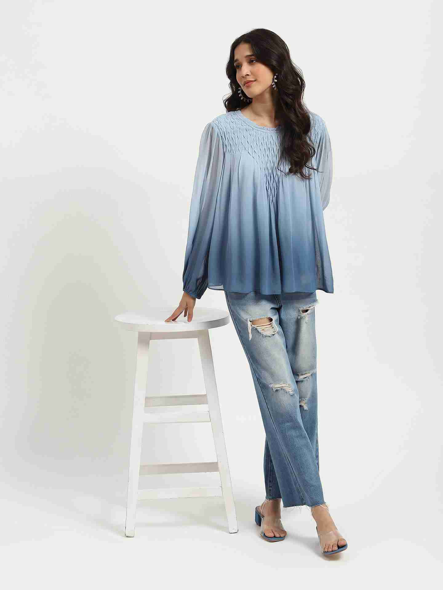 Blue Anza Top