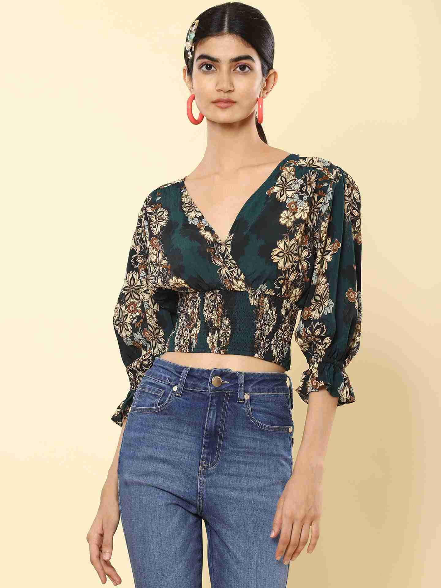 Emerald Florette Crop Top