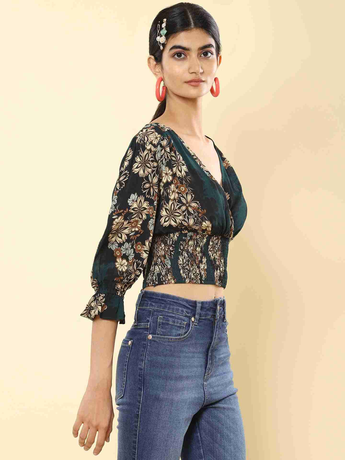 Emerald Florette Crop Top