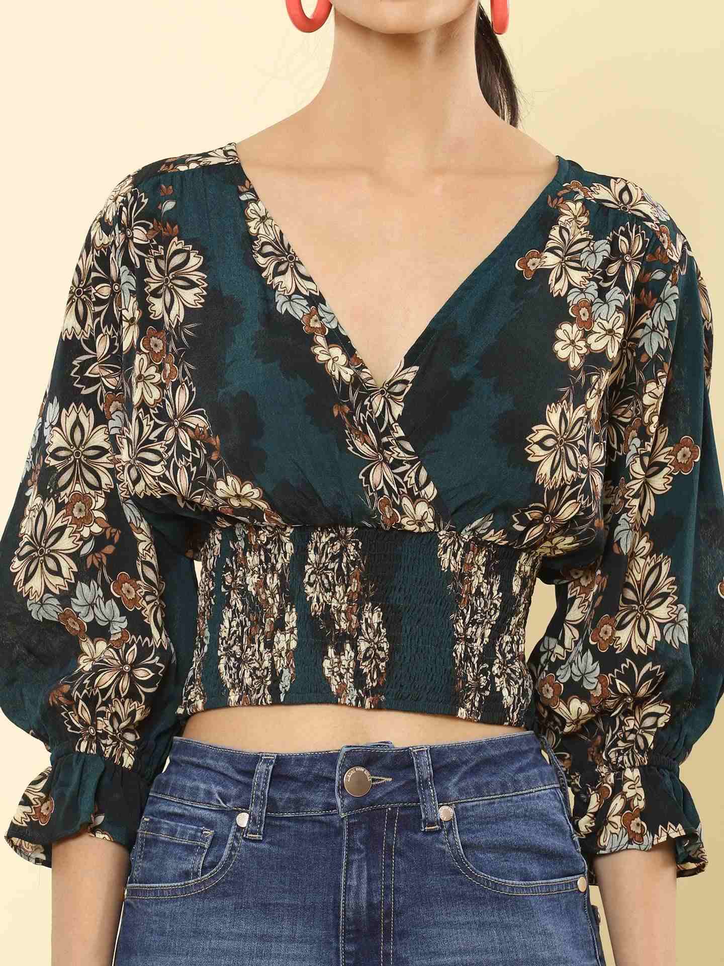 Emerald Florette Crop Top
