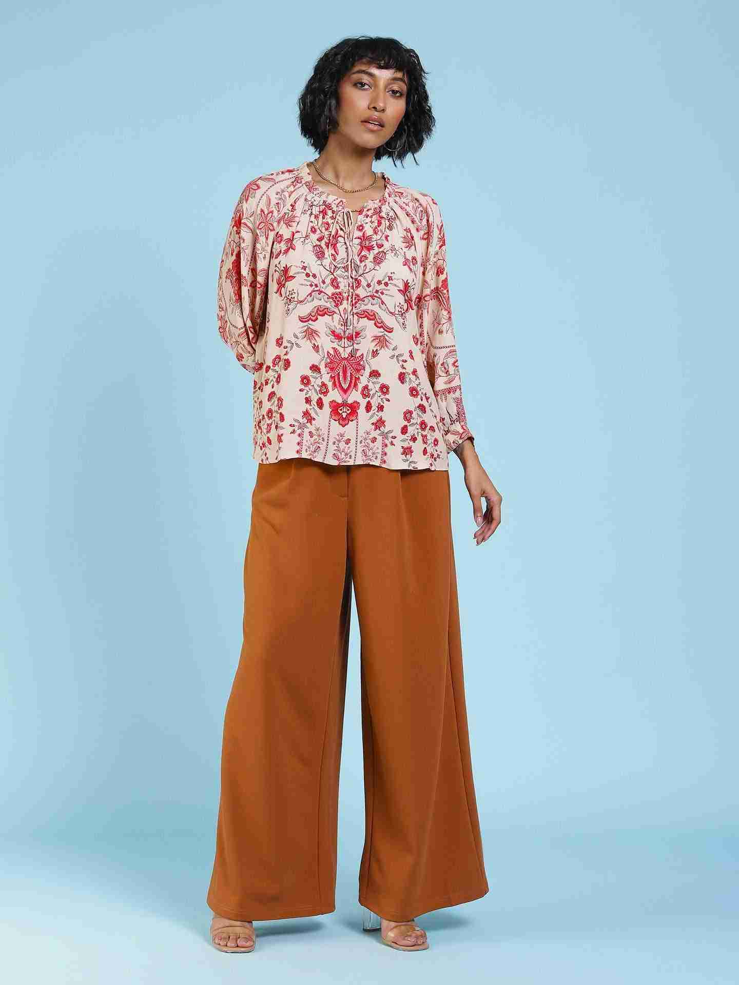 Ecru Avena Peasant Top