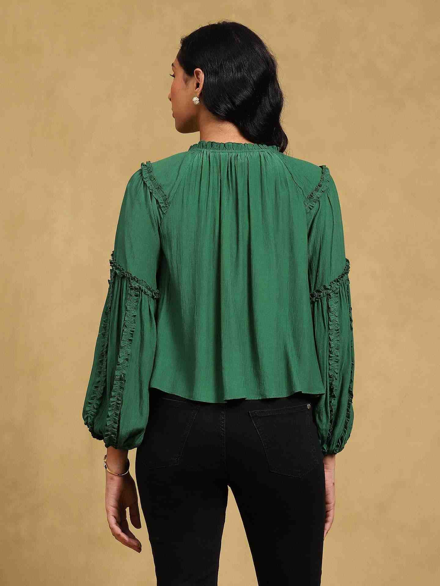 Emerald Niran Peasant Top