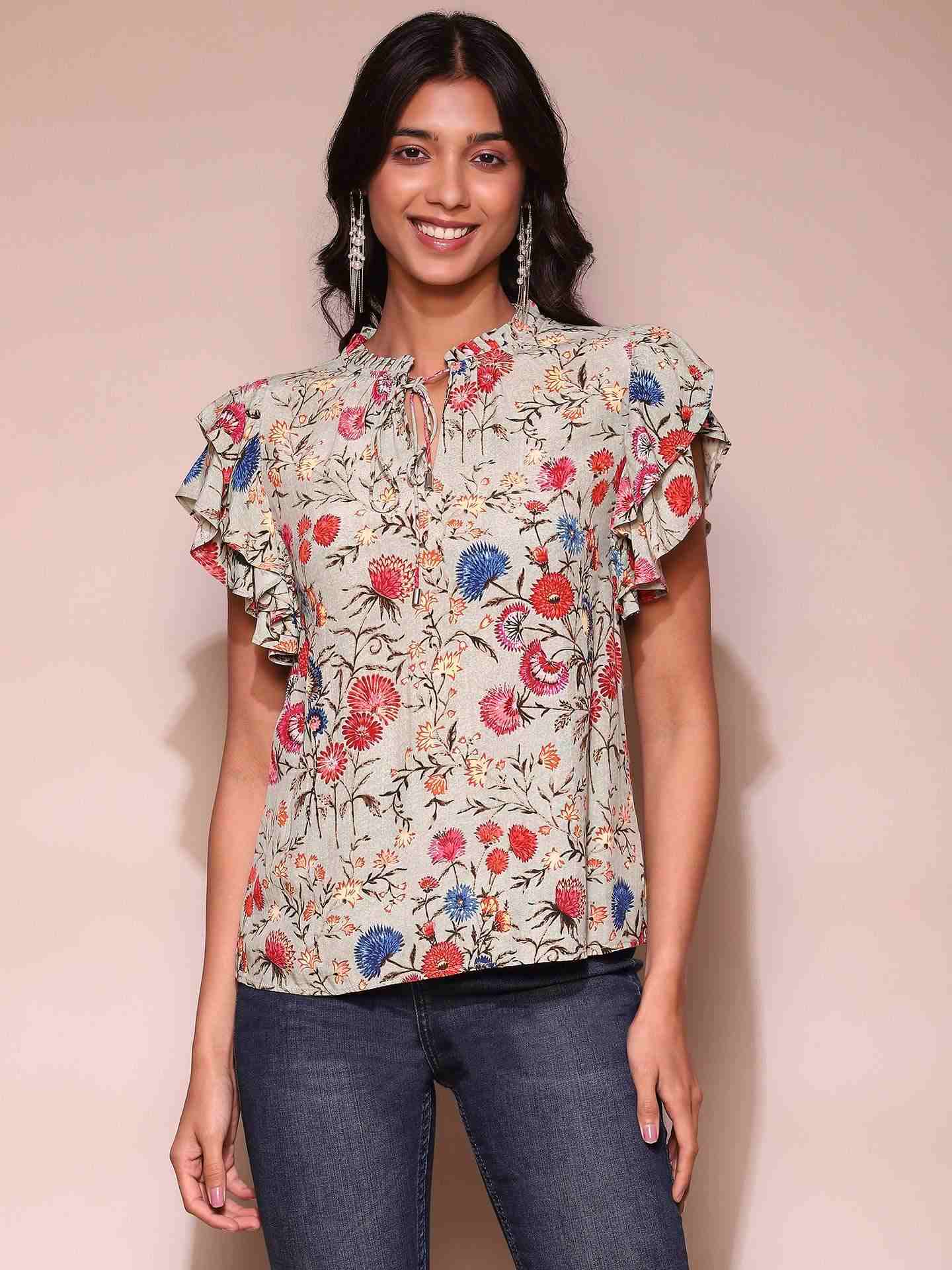 Green Remi Top