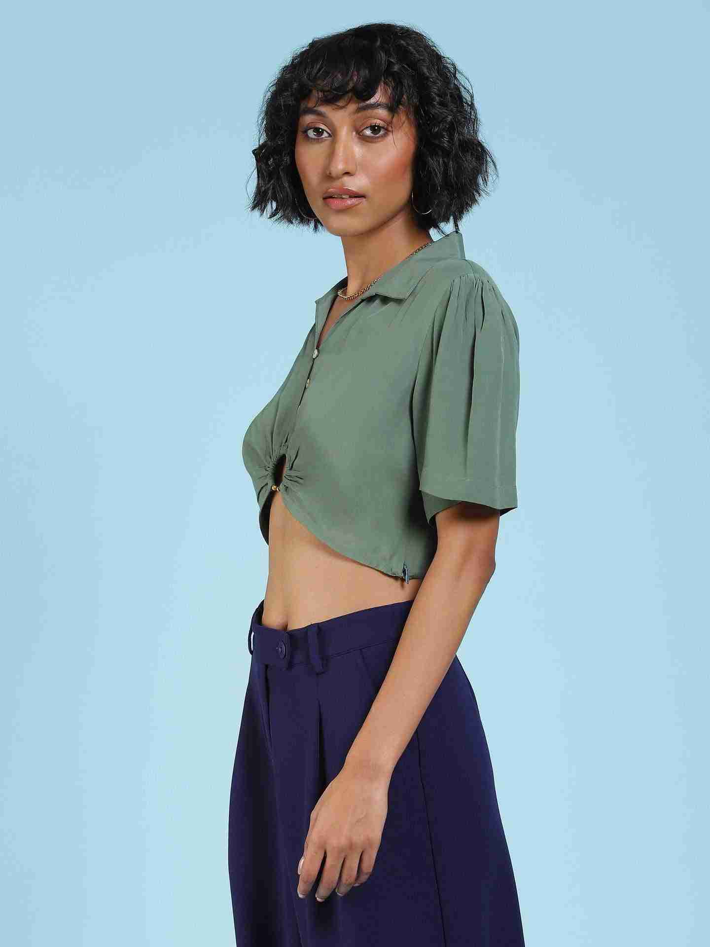 Olive Fashion Flair Shirts