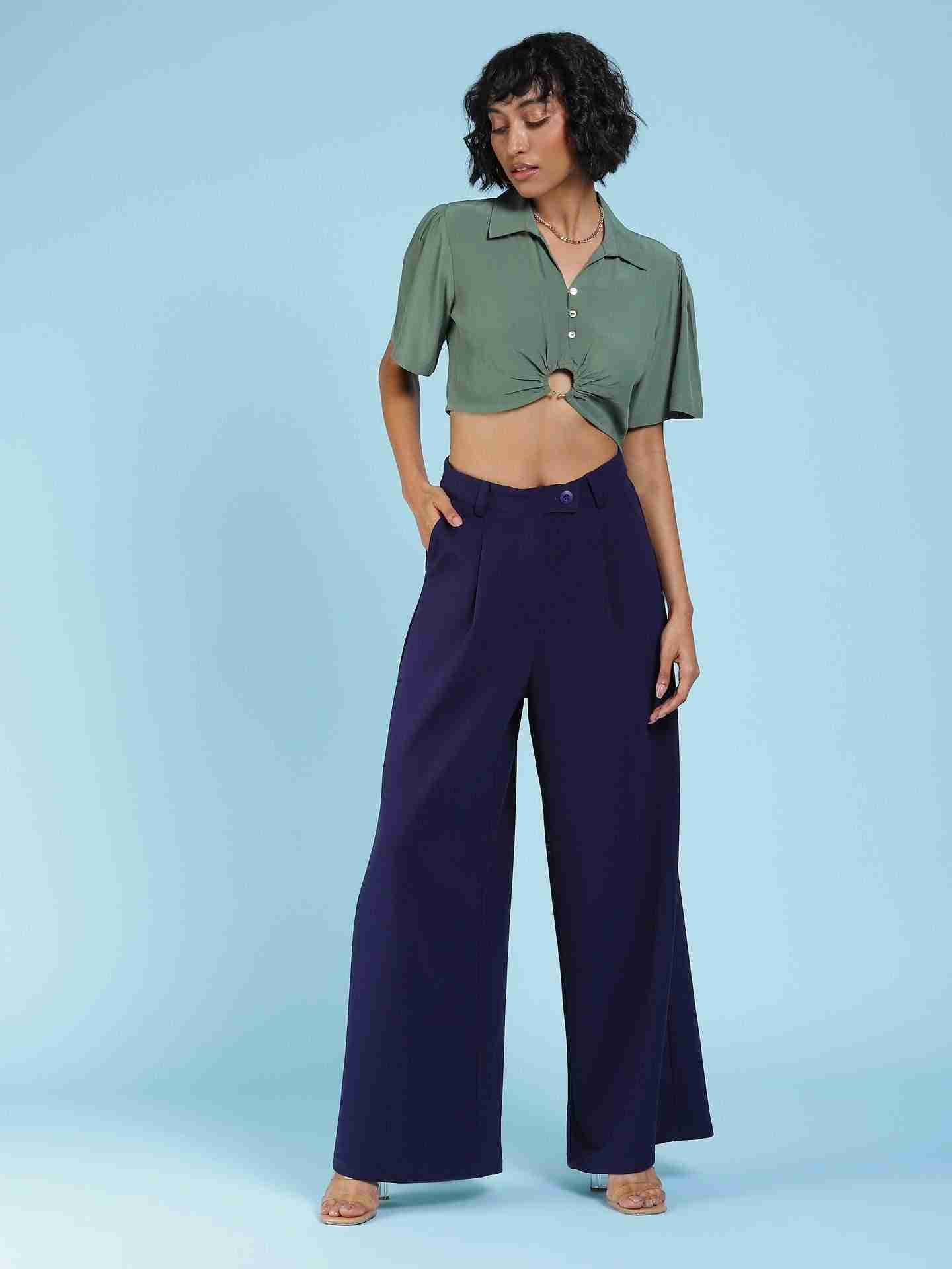 Olive Fashion Flair Shirts