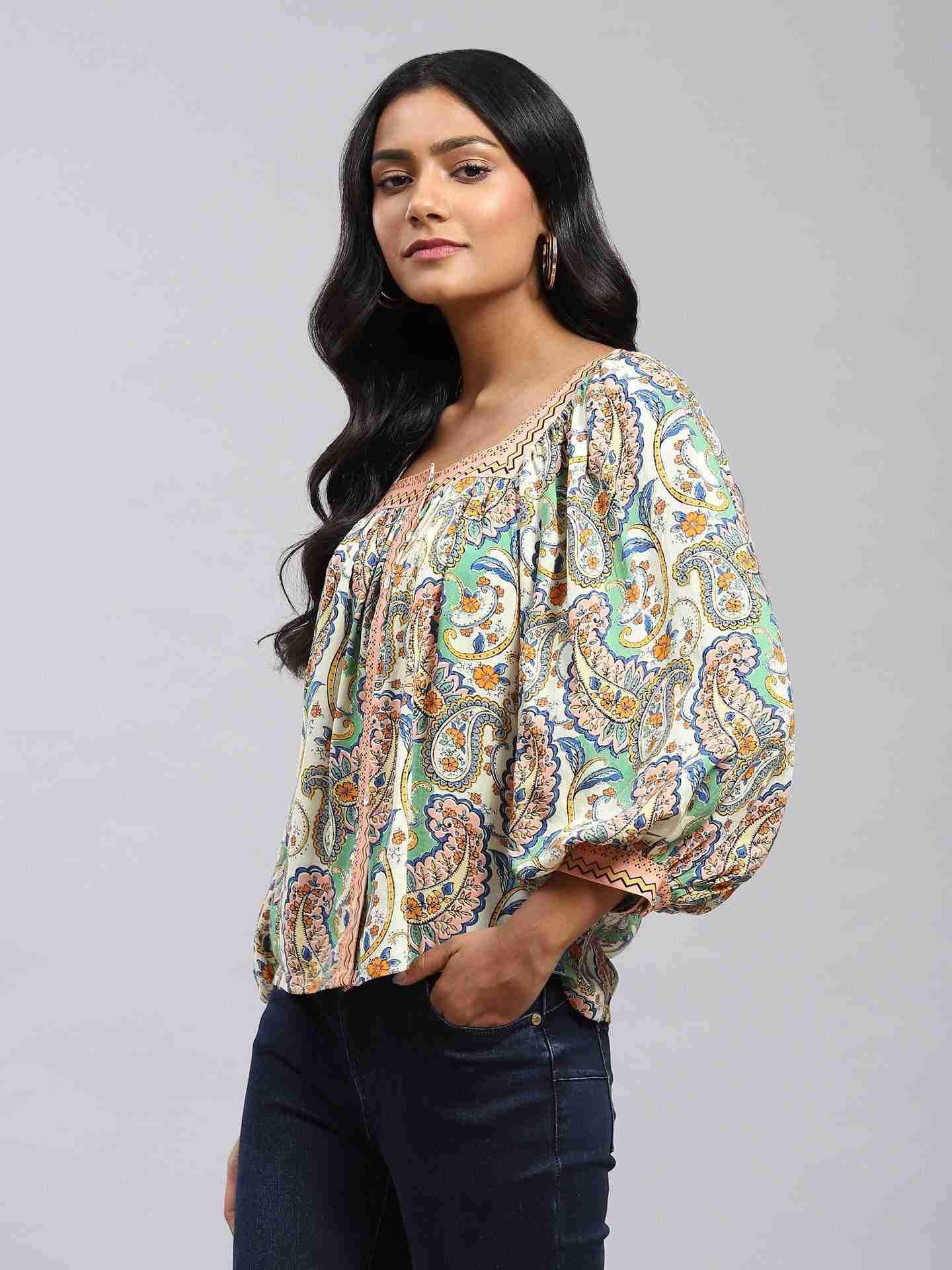 Ecru Zinnia Top