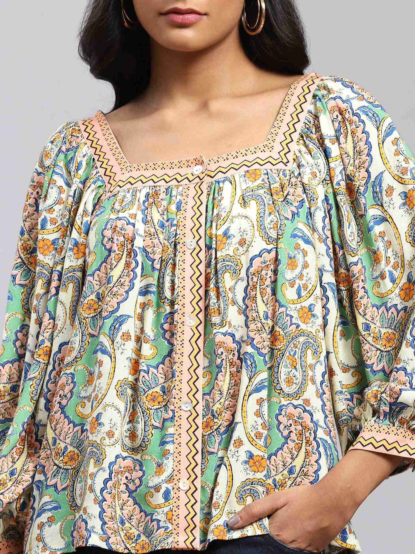 Ecru Zinnia Top