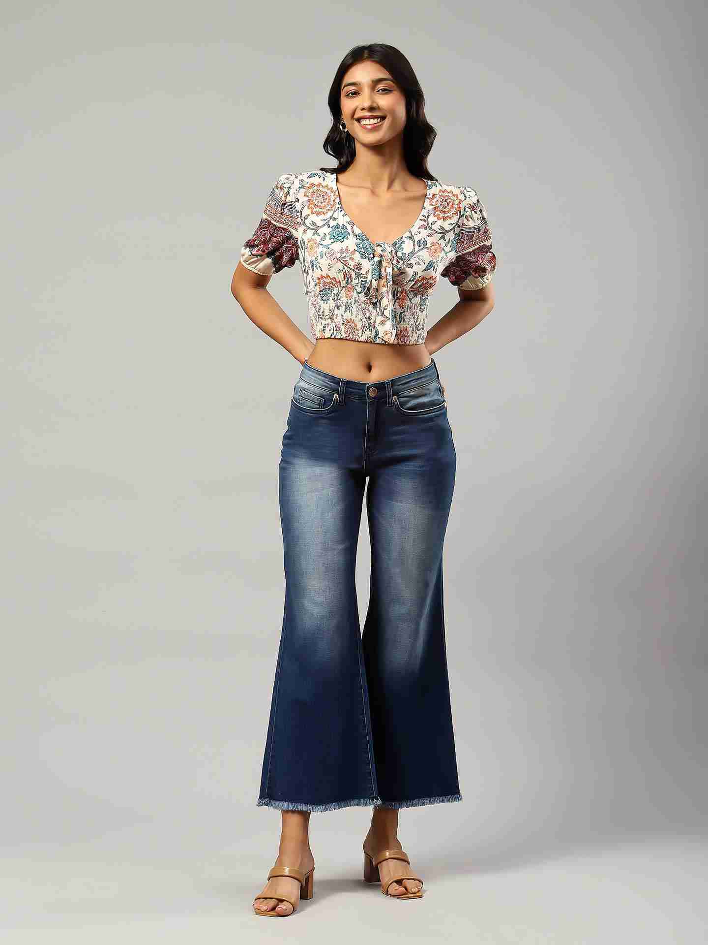 White Gautier Floral Top