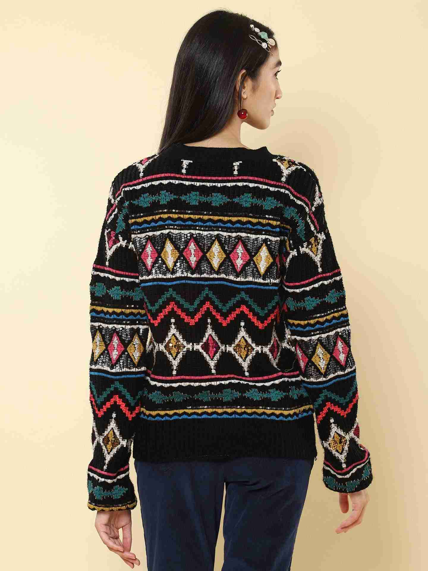 Black Winter Saga Sweater