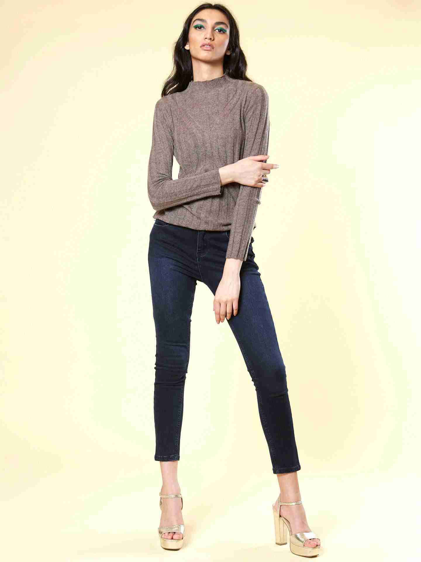 Brown Winter Soiree Sweater