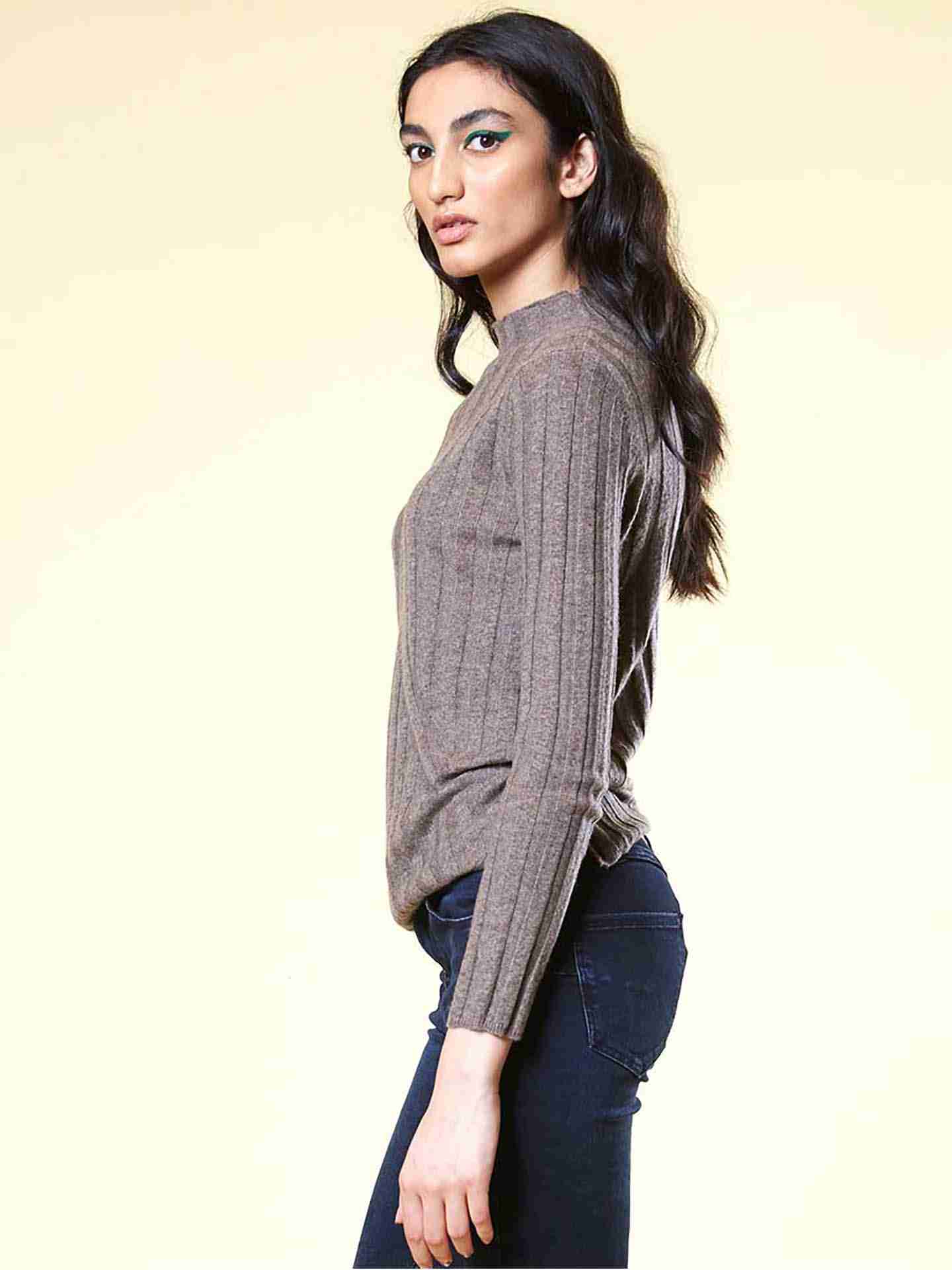 Brown Winter Soiree Sweater