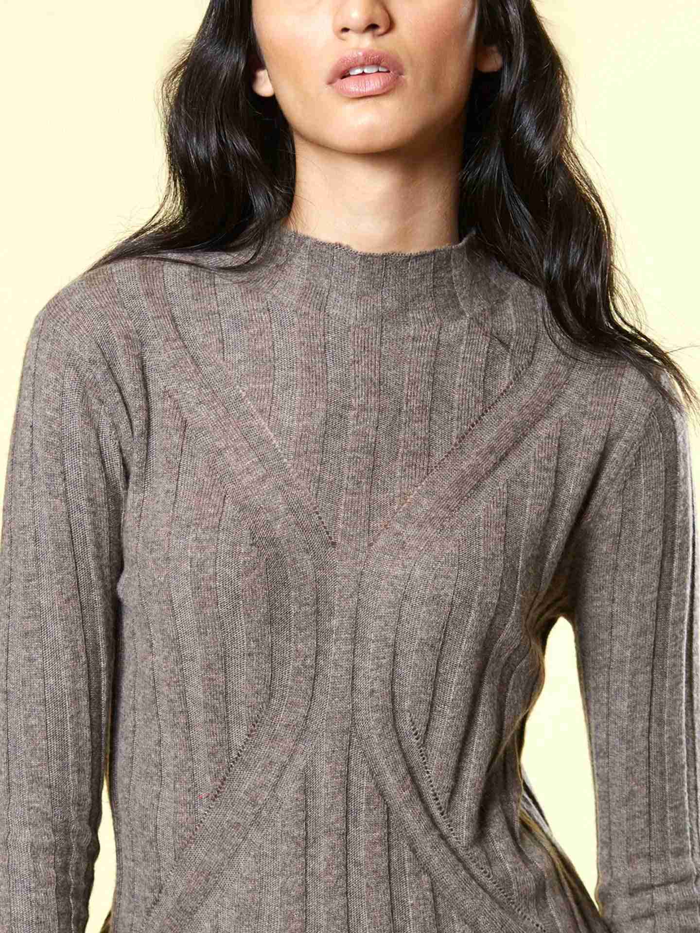 Brown Winter Soiree Sweater