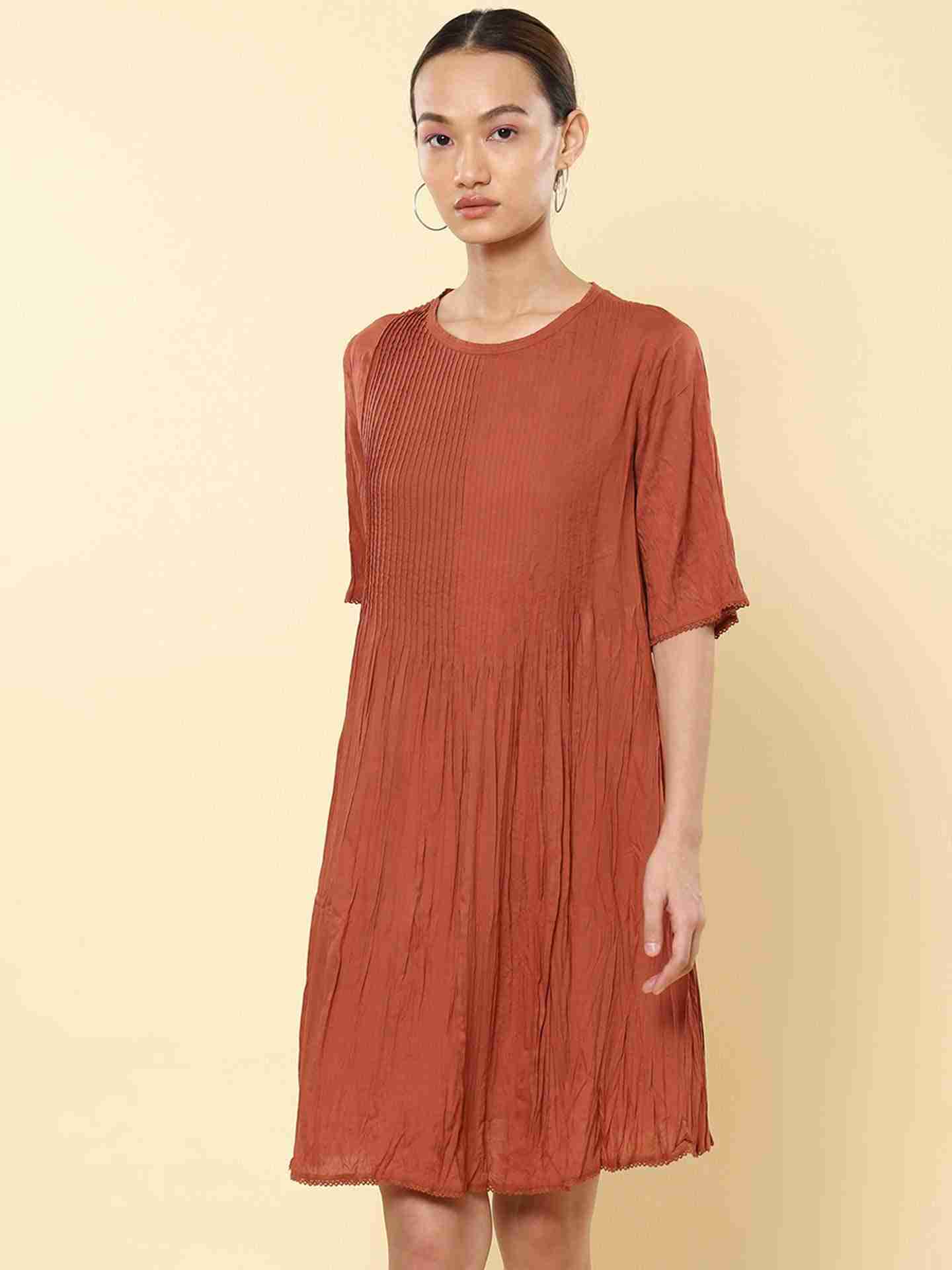 Camel Leisure Basics Shift Dress