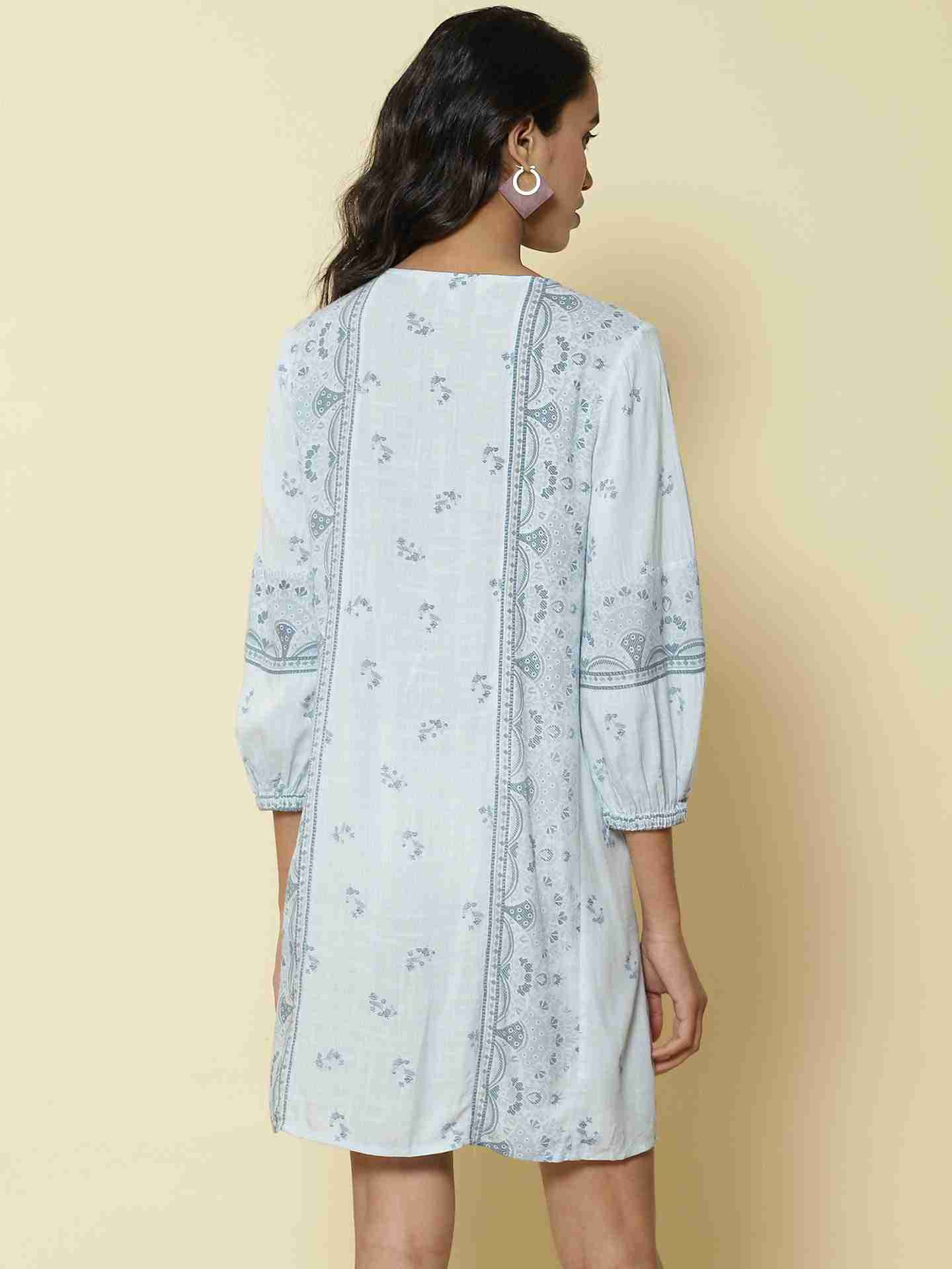 Powder Blue Florero Shift Dress