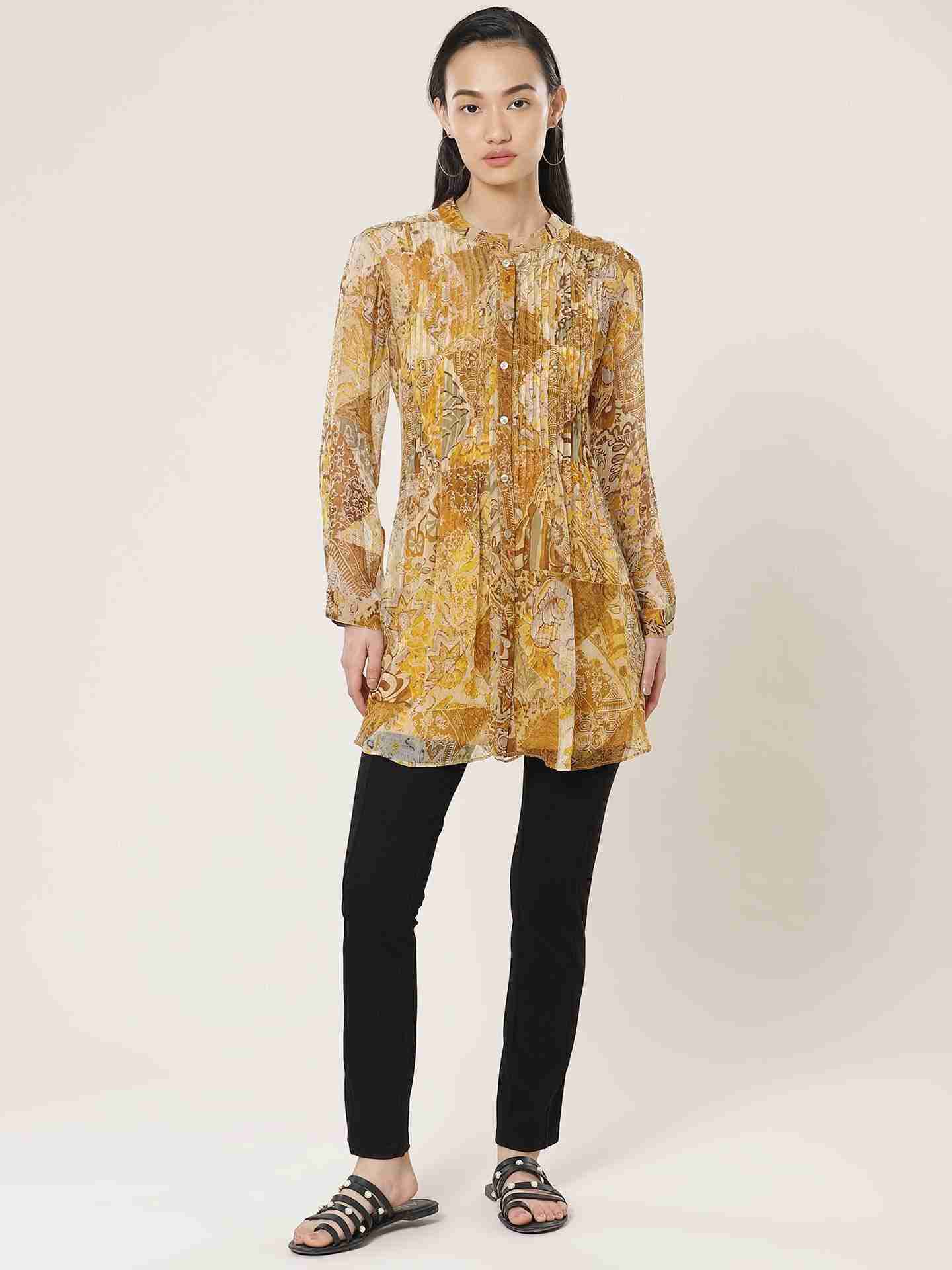 Gold Vintage Patchwork Tunic