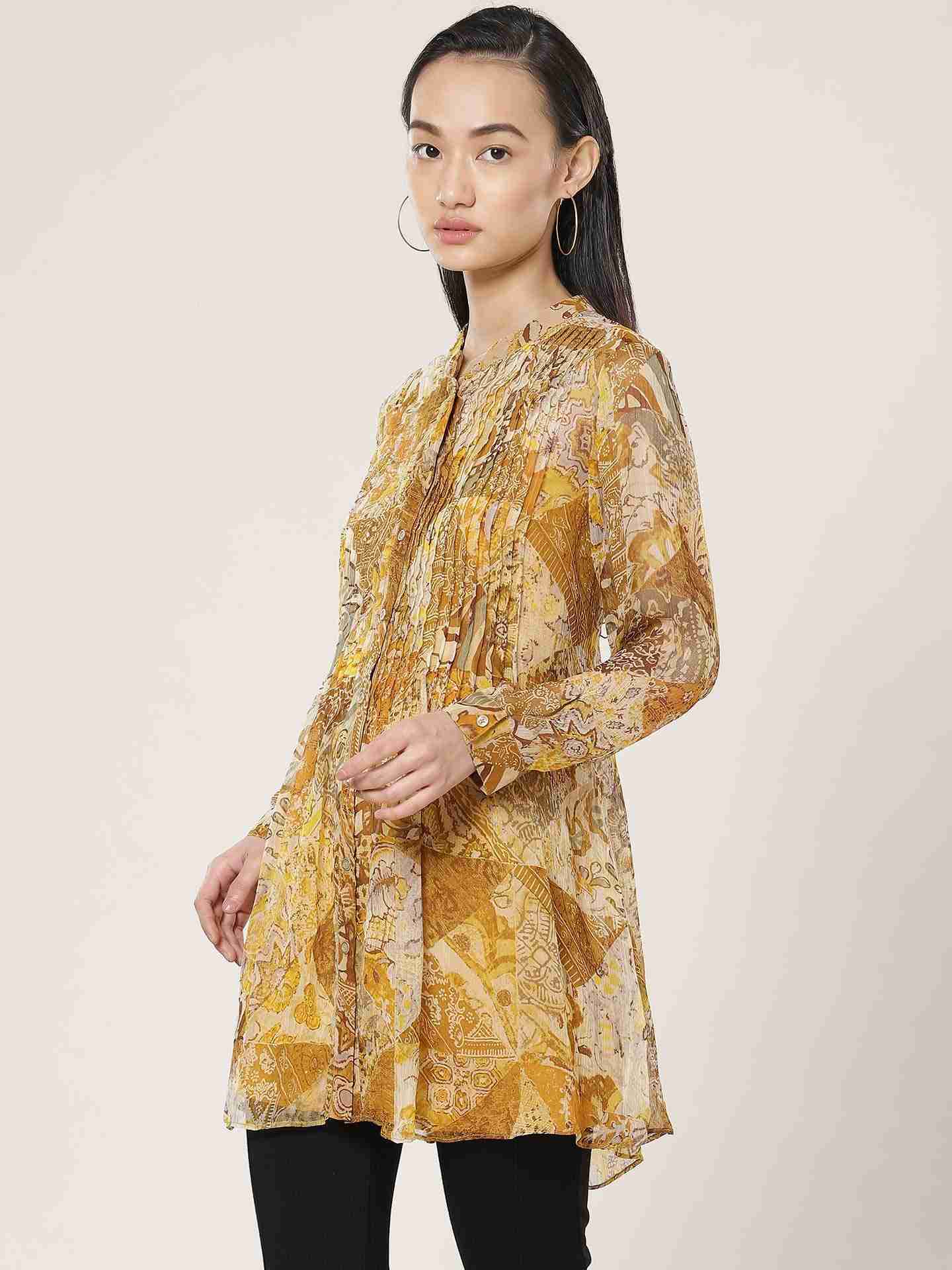 Gold Vintage Patchwork Tunic