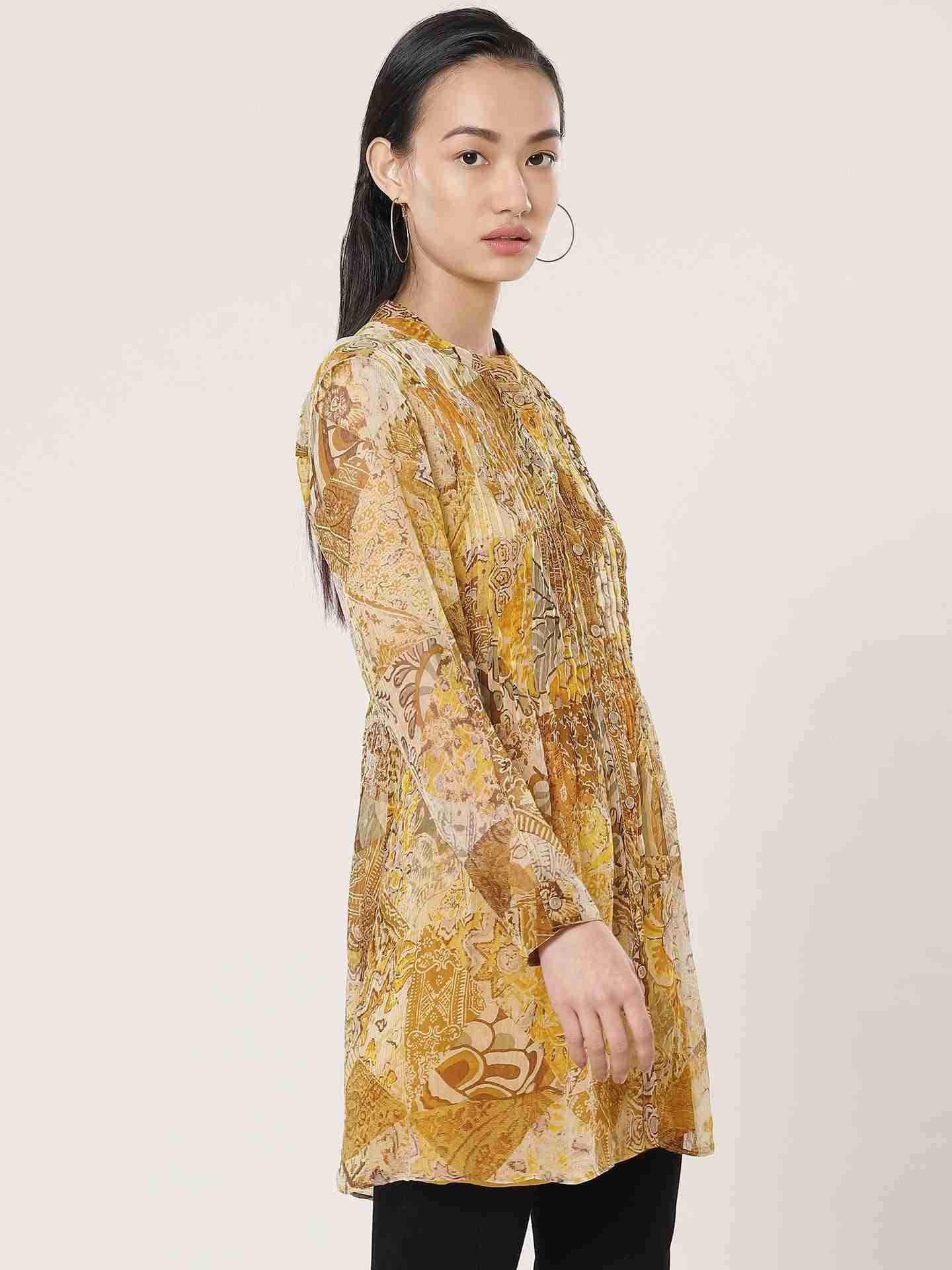 Gold Vintage Patchwork Tunic