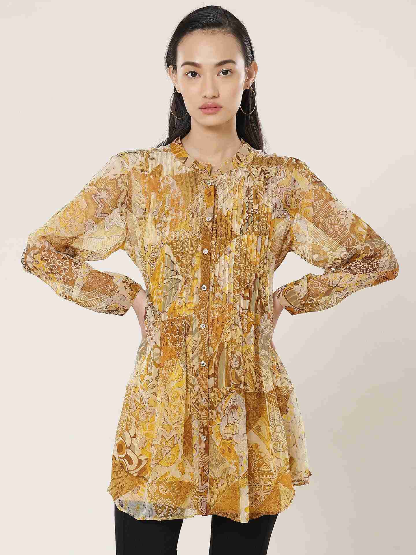 Gold Vintage Patchwork Tunic