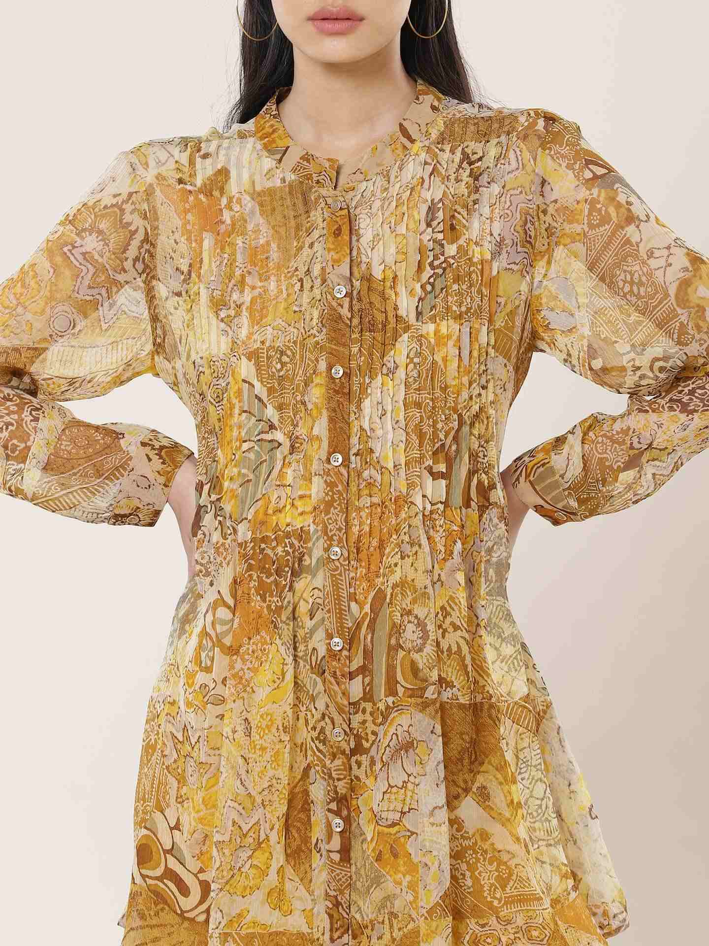 Gold Vintage Patchwork Tunic