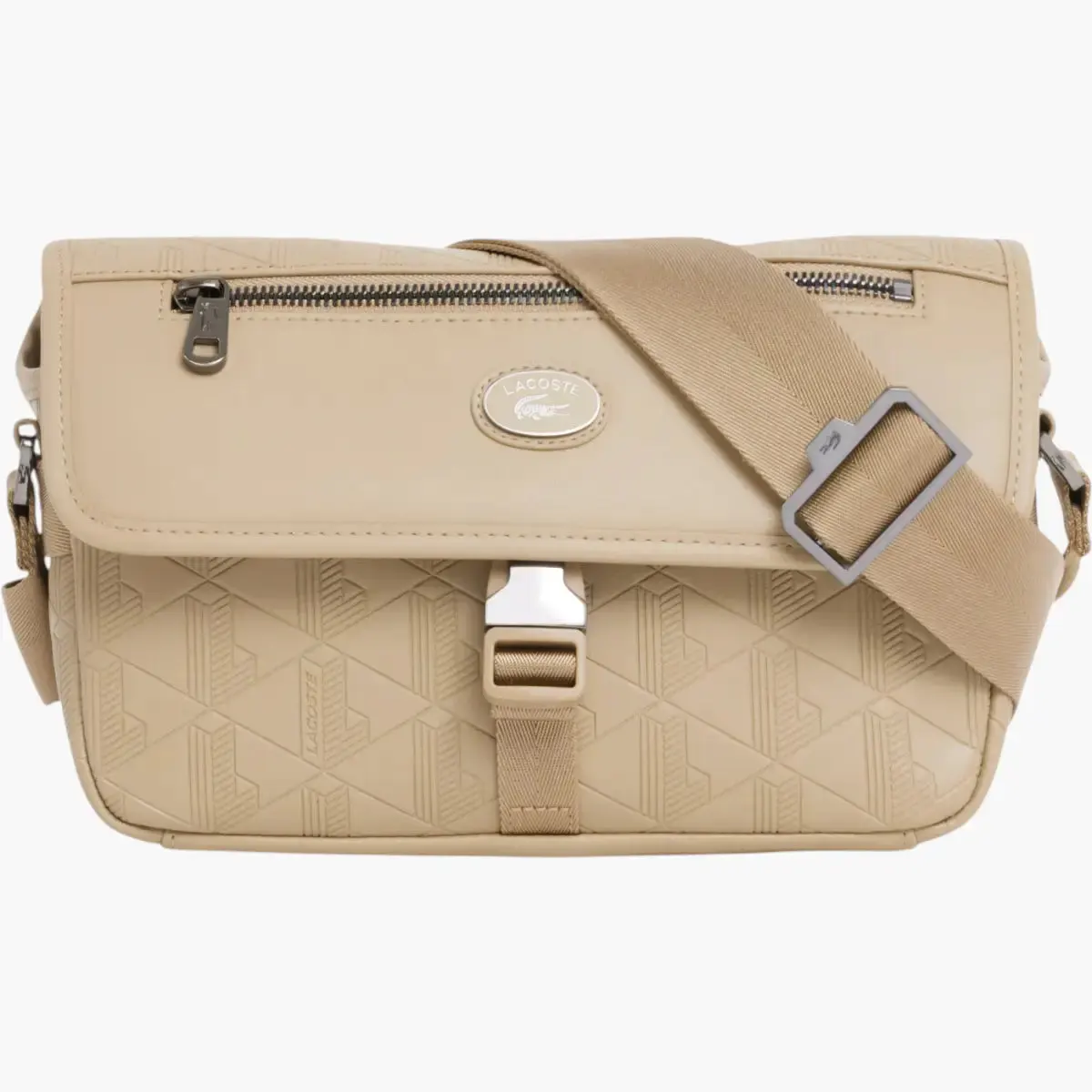 Small Monogram Leather Flap Satchel