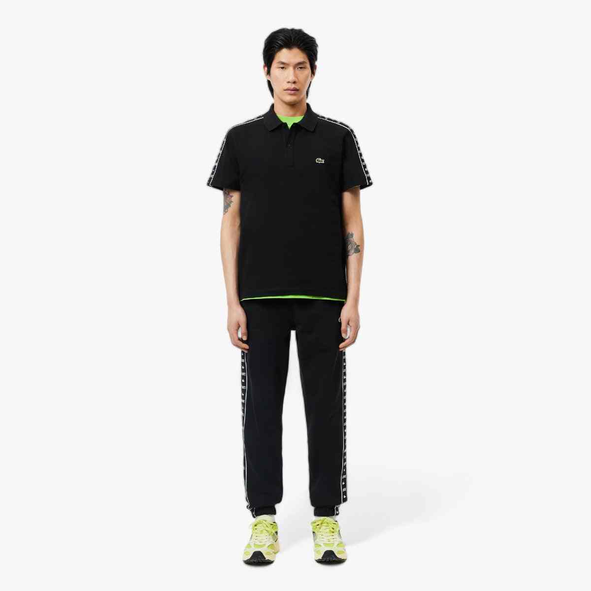 Contrast Stripe Piqué Polo Shirt